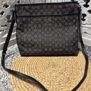 Coach Black and Charcoal Signature Crossbody